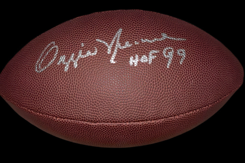 Ozzie Newsome Signed Super Grip NFL Football w/ HOF Inscription - Schwartz COA